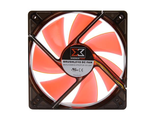 Xigmatek Fcb Fluid Circulative Bearing Xlf F1253 120mm 4 White Led Orange Case Fan Psu Molex Adapter Extender Included