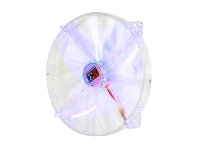 XIGMATEK FCB (Fluid Circulative Bearing) LED Fan Crystal series CLF-F2005 200mm Purple LED Case Fan Molex Adapter/extender included