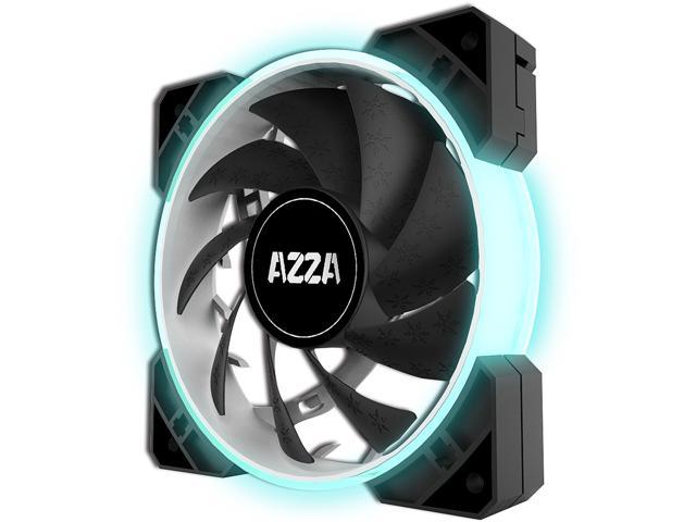AZZA HURRICANE RGB Fan(7-color) w/ RF controller, FNAZ-12RGB-B-232, Black. (3-Pack).