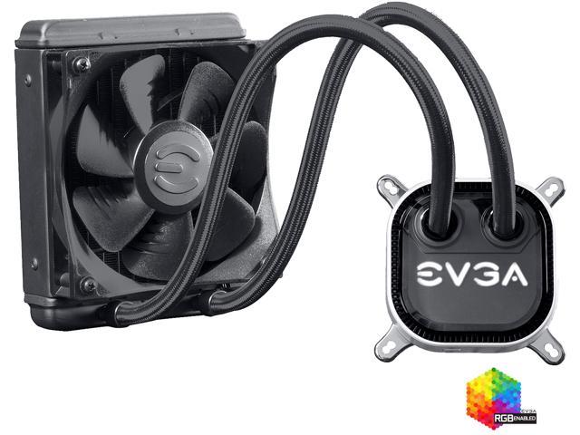 EVGA CLC 120 Liquid / Water CPU Cooler, 400-HY-CL12-V1, 120mm Radiator, RGB LED with EVGA Flow Control Software