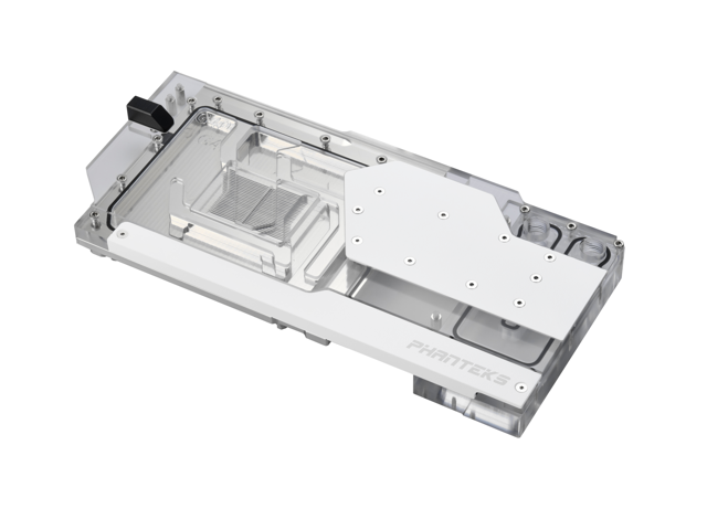Phanteks Glacier G40 ASUS GPU Block for ASUS ROG STRIX / TUF gaming RTX 4090, Full Cover Nickel-Plated copper block, Cast Acrylic, Aluminum Cover plates, Digital-RGB, Matte White