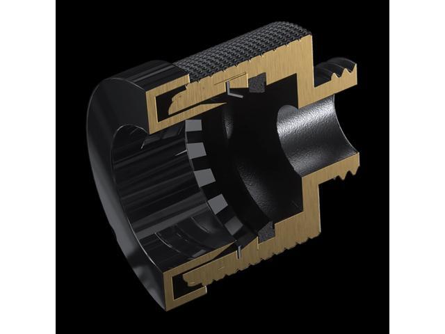 Phanteks Glacier EZ-Fit F16G1/4, 16mm Soft and Hard Tube Fitting, Push-In EZ-Fit System, G1/4 thread, Black