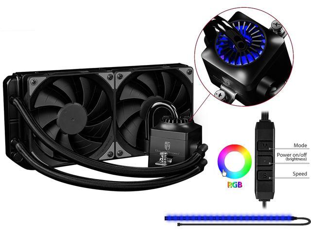 Deepcool Gamer Storm Captain 240ex Rgb Aio Cpu Liquid Cooler 240mm Rgb Waterblock And Led Strip 3563