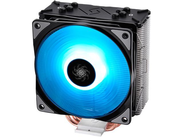 DEEPCOOL GAMMAXX GTE-CPU Cooler 120mm RGB fan Motherboard SYNC Solid 0.4-mm fins 4 Heatpipes Metal Mounting Kit Support LGA 2066 / AM4