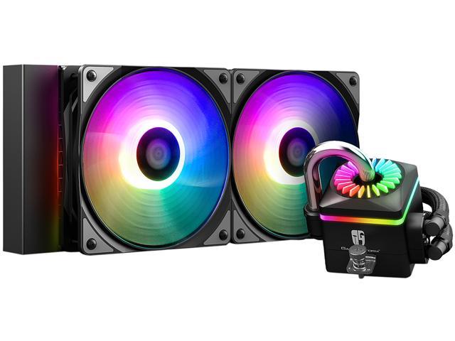 DEEPCOOL GAMERSTORM CAPTAIN 240PRO V2, Addressable RGB AIO Liquid CPU Cooler, Anti-Leak Technology Inside, Cable Controller and 5V ADD RGB 3-Pin Motherboard Control