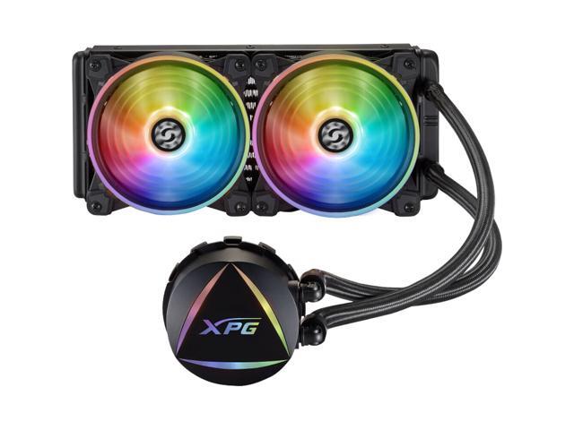 XPG Levante X 240 All-in-One ARGB CPU Liquid Cooler - 4.72" Maximum Fan Diameter -2000 RPM - Fluid Dynamic Bearing - 4-Pin PWM(LEVANTEX240-BKCWW)