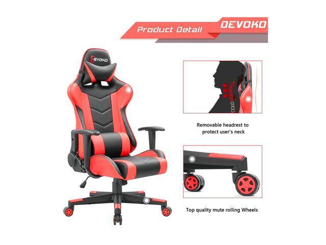 Devoko Ergonomic Gaming Chair Racing Style Red Newegg Com