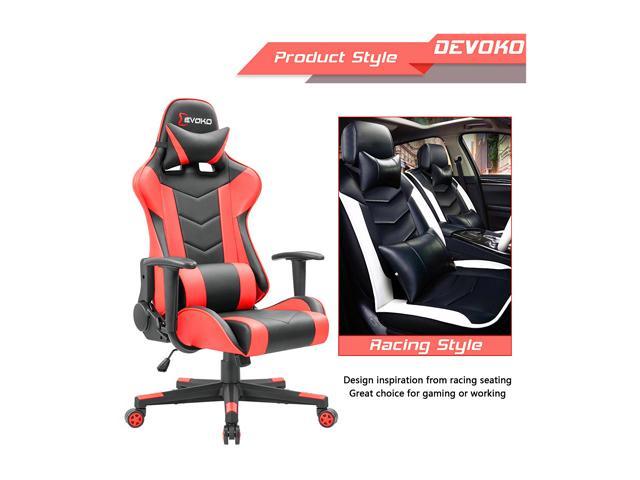 Devoko Ergonomic Gaming Chair Racing Style Red Newegg Com