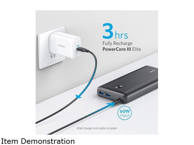 Anker Power Bank, PowerCore III Elite 25600 PD 60W with 65W PD Charger,  Power Delivery Portable Charger Bundle for USB C MacBook Air/Pro/Dell XPS,  