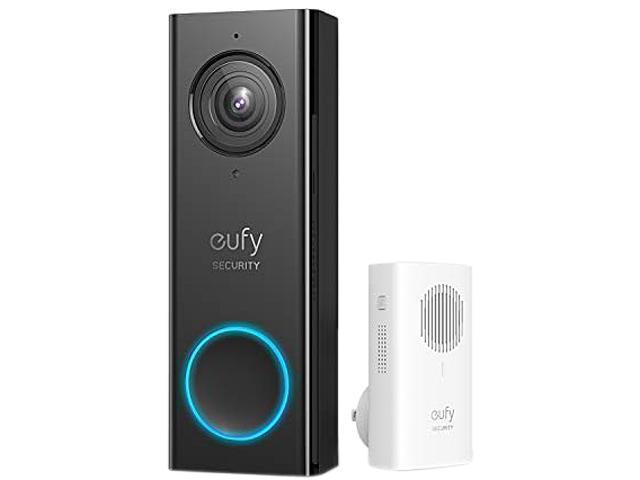 eufy Security WiFi Smart Video Doorbell, 2K Resolution, No Monthly Fees, Secure Local Storage, Free Wireless Chime (Requires Existing Doorbell Wires, 16-24 VAC, 30 VA or above)