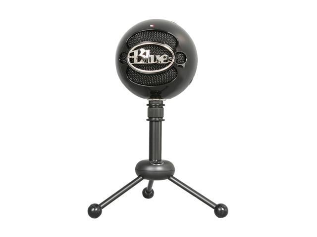 Blue Snowball USB Microphone for PC, Mac, Gaming, Recording, Streaming, Podcasting, Condenser Mic with Cardioid and Omnidirectional Pickup Patterns, Stylish Retro Design – Gloss Black