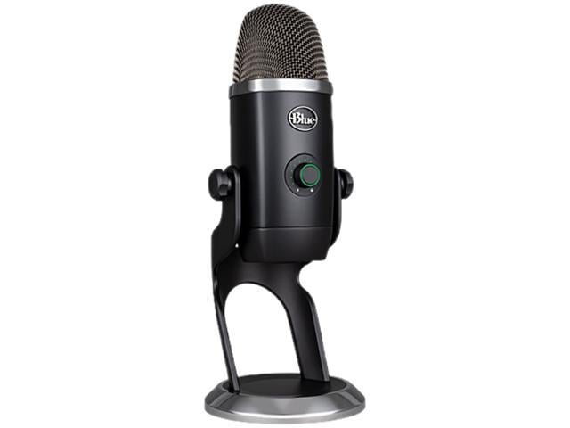 Blue Yeti X Professional USB Condenser Microphone for PC, Mac, Gaming, Recording, Streaming, Podcasting on PC, Desktop Mic with High-Res Metering, LED Lighting, Blue VO!CE Effects - Black