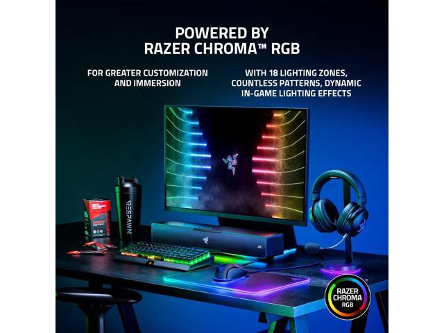 Razer Leviathan V2: Multi-Driver PC Gaming Soundbar with Subwoofer