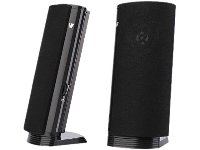 V7 SP2000-USB-1NC 2.0 Speaker System - 1 W RMS - Desktop - Black