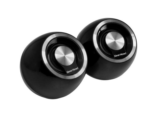 Gear Head SP2000USLV 2.0 Speaker System - 3 W RMS - Silver, Black