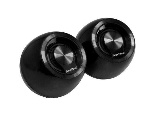 Gear Head SP2000UBLK 2.0 Speaker System - 3 W RMS - Black