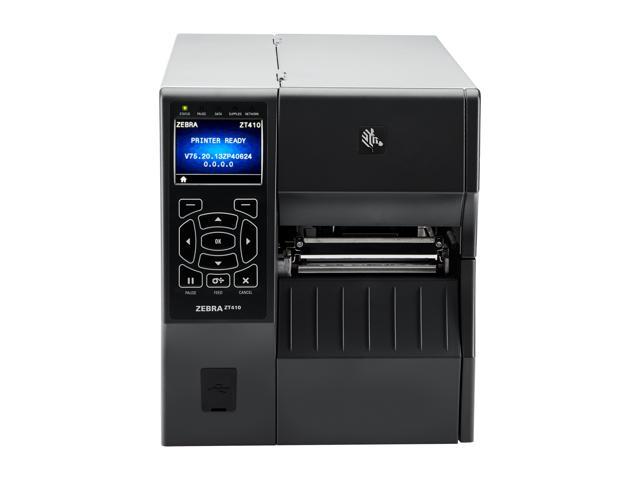 Zebra Zt410 4 Industrial Thermal Transfer Label Printer Lcd 300 Dpi Serial Usb 10100 9883