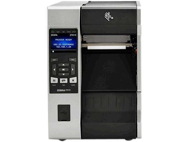Zebra Zt610 4 Industrial Thermal Transfer Label Printer With Color Screen 203dpi Serial Usb 6533