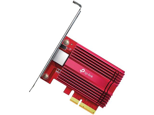 TP-Link 10Gbps PCIe Network Card (TX401) - PCIe to 10 Gigabit Ethernet Network Adapter, Supports Windows 10/8.1/8/7, Windows Servers 2019/2016/2012 R2, and Linux, Including a CAT6A Ethernet Cable