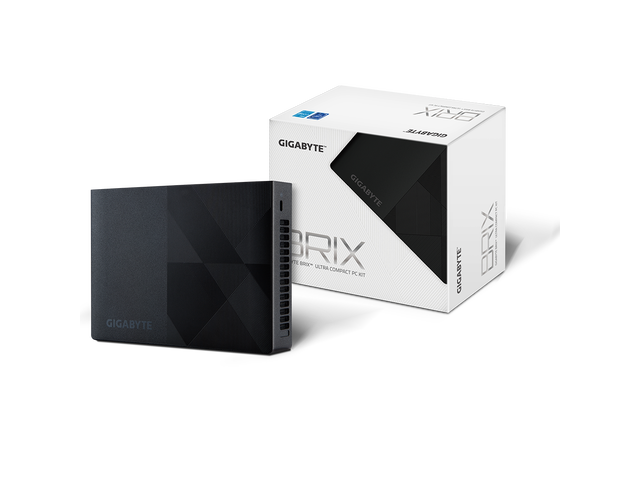 Open Box: GIGABYTE BRIX GB-BNIP-N100-BW Black Ultra PC Kit (barebone ...