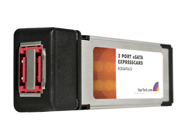 StarTech ECESATA22 2 Port ExpressCard eSATA Controller Adapter Card