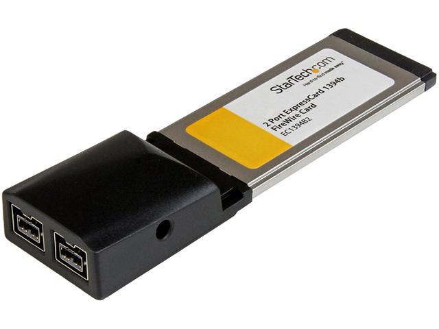 StarTech EC1394B2 2 Port ExpressCard 1394b FireWire Laptop Adapter Card