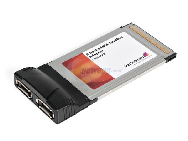 StarTech.com CBESATA2 SATA PCMCIA Card 2 x SATA II
