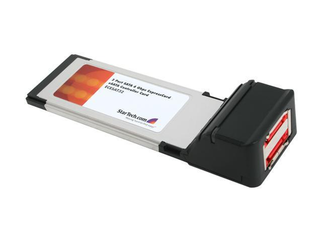 StarTech  ECESAT32  2 Port SATA 6 Gbps ExpressCard eSATA Controller Card