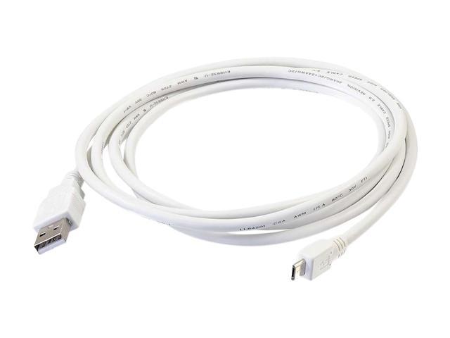 White 6 Feets C2G 27443 Micro USB Cable 6 Feet, 1.8 Meters USB 2.0 A to Micro-B Cable M/M 