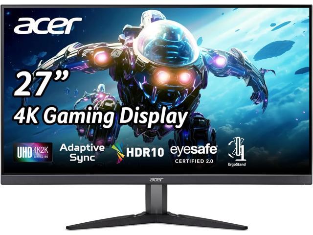 Acer Nitro Gaming KG272K LBMIIPX 27inch IPS 3840x2160 UHD 60Hz sRGB 99% wide color gamut Adaptive Sync ( FreeSync Compatible) HDR Monitor, HDMIx2, DisplayPort, Speakers