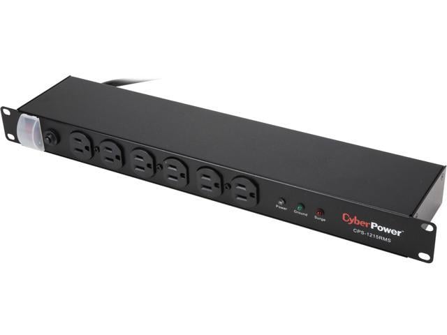 CyberPower CPS1215RMS 15' 12 Outlets 1800 Joules Rackbar Surge Strip