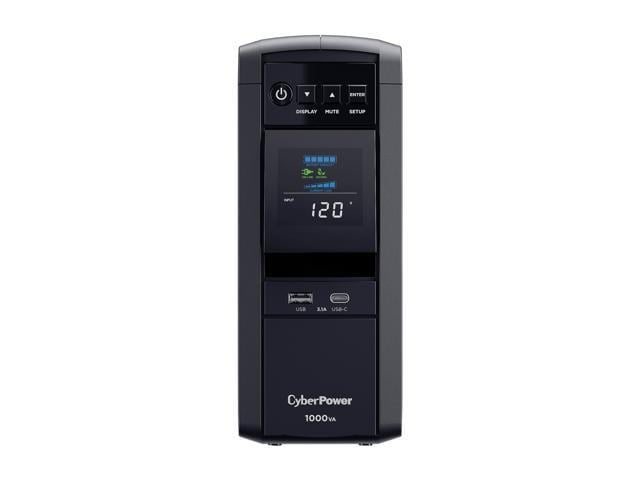 CyberPower CP1000PFCLCD UPS 1000 VA 600 Watts PFC compatible Pure Sine Wave 