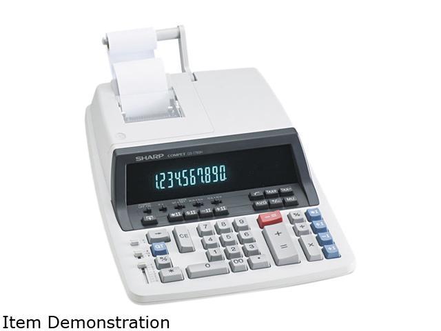Sharp QS1760H QS-1760H Two-Color Ribbon Printing Calculator, 10-Digit Fluorescent