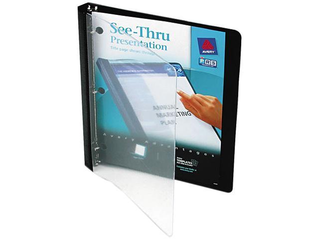 Avery 10802 See-thru Presentation Binder, Round Ring, 1 2