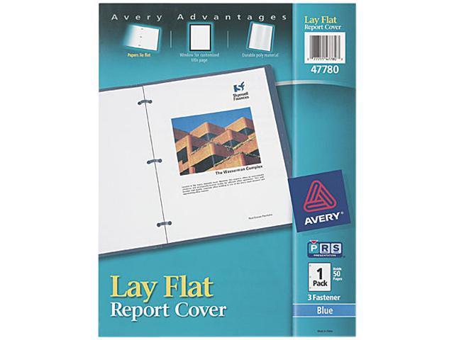 Avery  Polypropylene Report Cover 1/2  Capacity Flex Fastener Blue Letter 