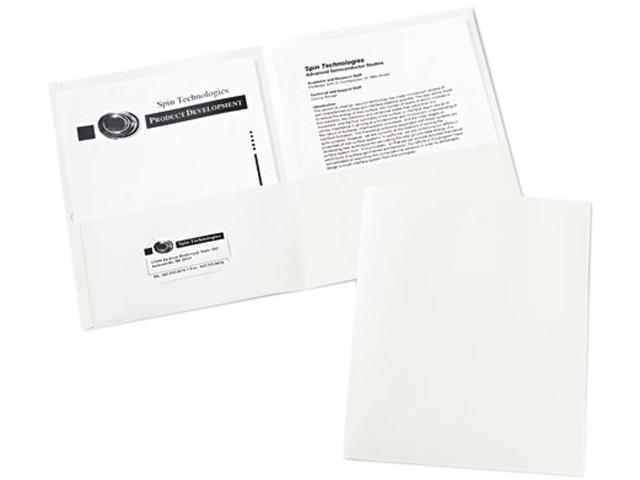 Photo 1 of Avery Two-Pocket Folders, 25 Folders, White