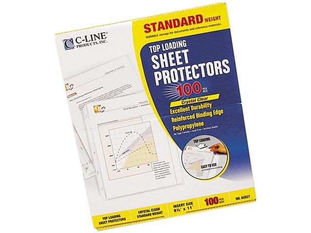 C-line 62027 Top-Load Polypropylene Sheet Protectors, Std Gauge, Letter ...