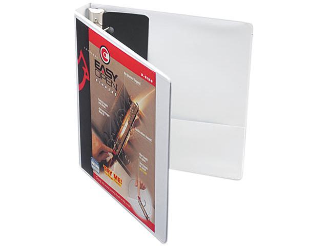 Cardinal 10300 Recycled ClearVue EasyOpen Vinyl D-Ring Presentation Binder, 1" Capacity, White