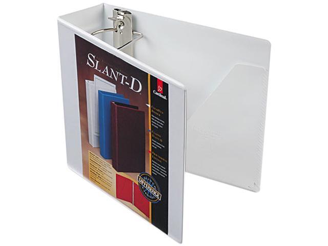 Cardinal 10600 ClearVue Premium Slant-D Vinyl Presentation Binder, 3" Capacity, White