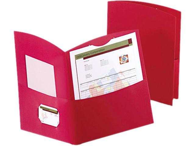 Oxford 50625-58 Contour Two-Pocket Folder, Paper, 100-Sheet Capacity, Red