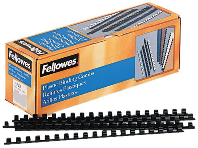Fellowes Plastic Comb Binding Spines White 3/8 Inch Diameter 55 Sheets 100 P