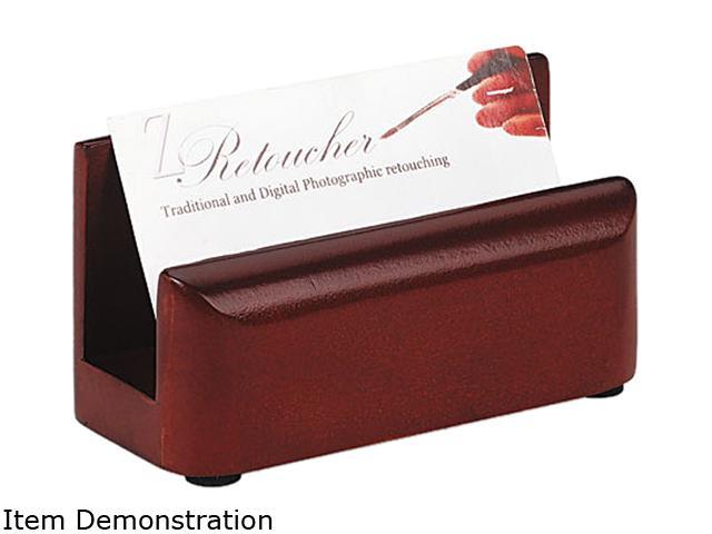 Rolodex 23330 Wood Tones Business Card Holder Capacity 50 2 1 4 X 4 Cards Mahogany Newegg Com