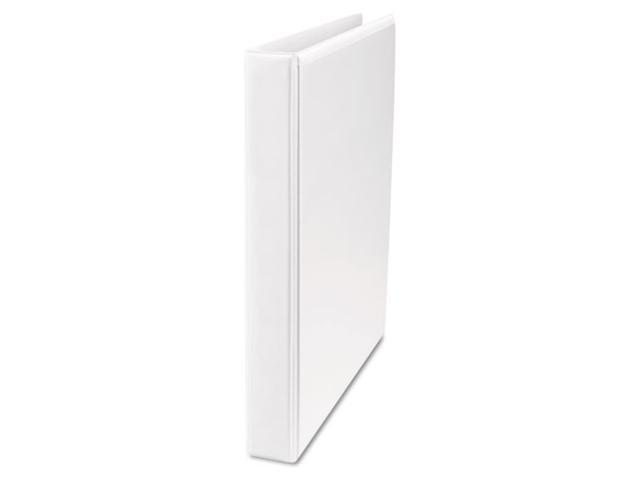 Office Impressions Economy D-Ring Vinyl View Binder, 1in Capacity, White