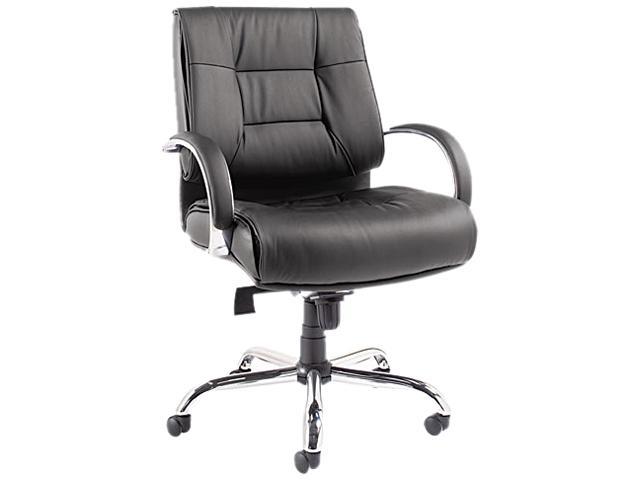 Ravino Big & Tall Series Mid-Back Swivel/Tilt Leather Chair, Black