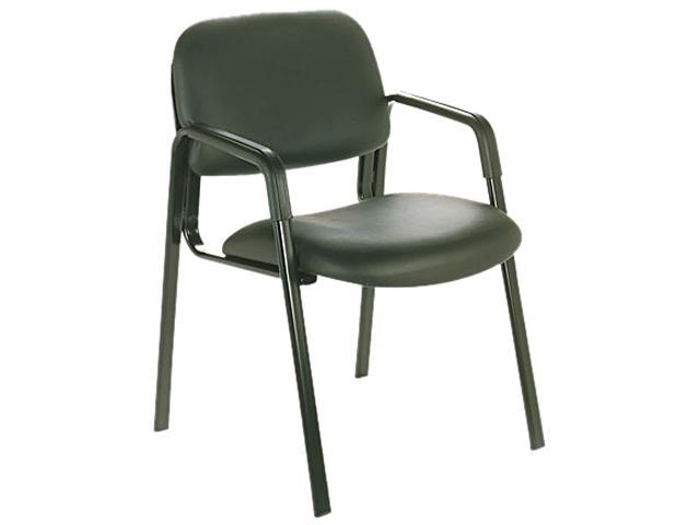 Safco 3448BL Cava Collection Straight-Leg Guest Chair, Black Vinyl
