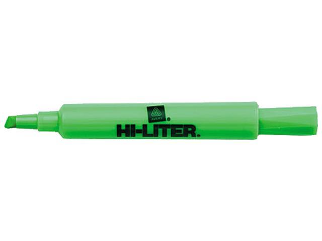 HI-LITER Fluorescent Desk Style Highlighter, Chisel Tip, Green Ink (Dozen)