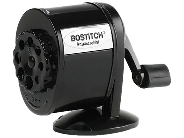 Stanley Bostitch MPS1-BLK Table-Mount/Wall-Mount Antimicrobial Manual Pencil Sharpener, Black