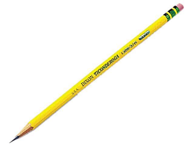 Dixon 13883 Ticonderoga Woodcase Pencil, H #3, Yellow Barrel, Dozen