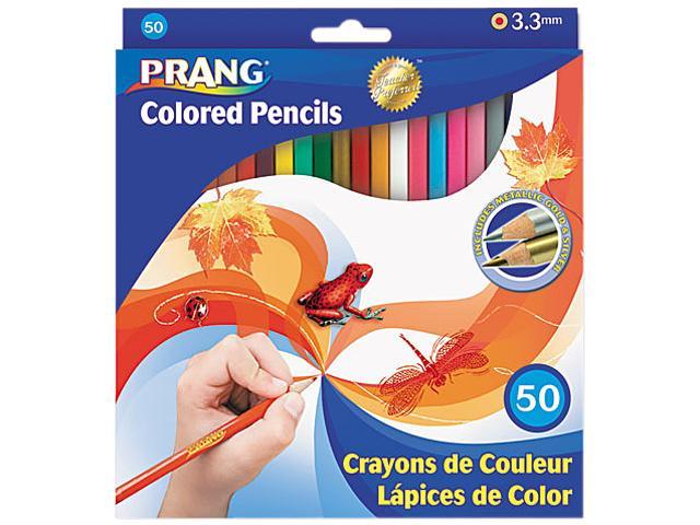 Prang 22480 Colored Woodcase Pencils, 3.3 mm, 50 Assorted Colors/Set