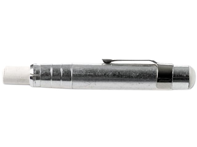 Pack 3 74541 Silver Charles Leonard Pen Style Aluminum Chalk Holder with Chalk 